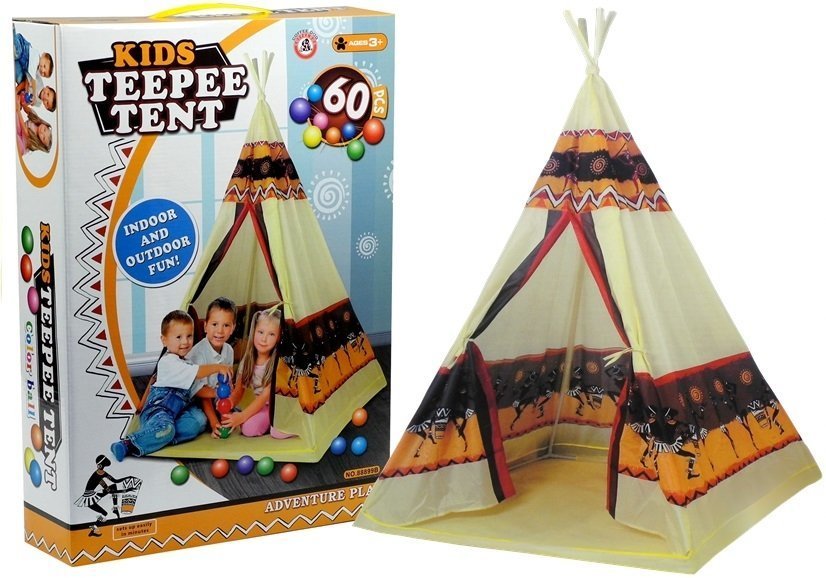 mamido Tipi indiánsky hrací dom + 60 loptičiek 155 cm