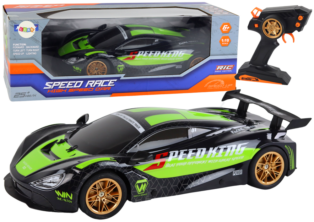 E-shop Auto na diaľkové R/C ovládanie Speed ​​King 1:10 zelené