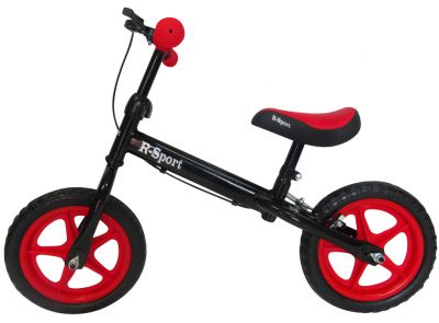 E-shop Bežiaci bicykel R4 R-Sport červeno-čierne s EVA kolesami 12 palcov