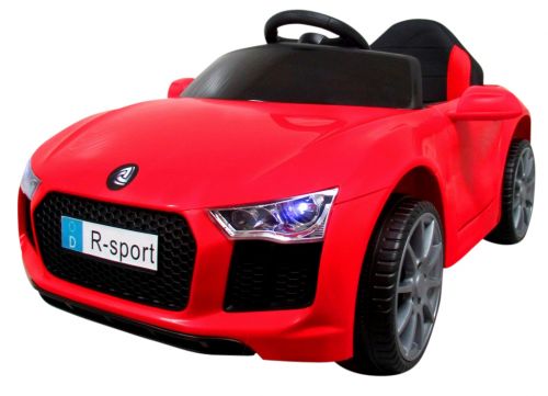mamido Elektrické autíčko Cabrio B4 v červenej farbe s kožou a diaľkovým ovládaním 2.4G