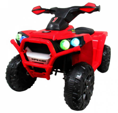 Elektrické štvorkolky Quad J8 v červenej farbe pre deti, s hudbou a osvetlením