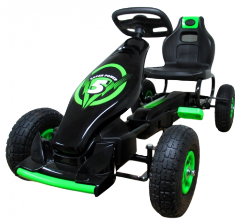 Zelený detský Motokára G8 s nafukovacími kolesami