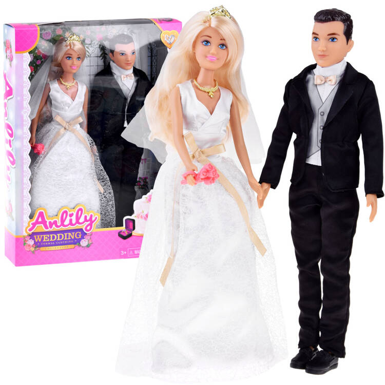 mamido Anlily roztomilý novomanželský pár bábiky svadba ZA4307