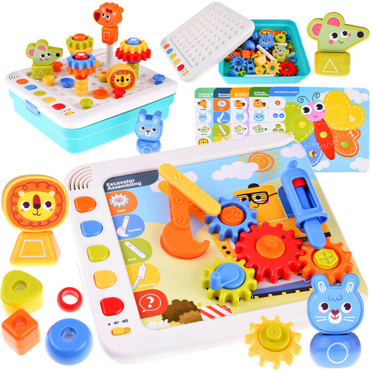 mamido Hola interaktívny panel náuka emócií, čísel, tvarov Montessori