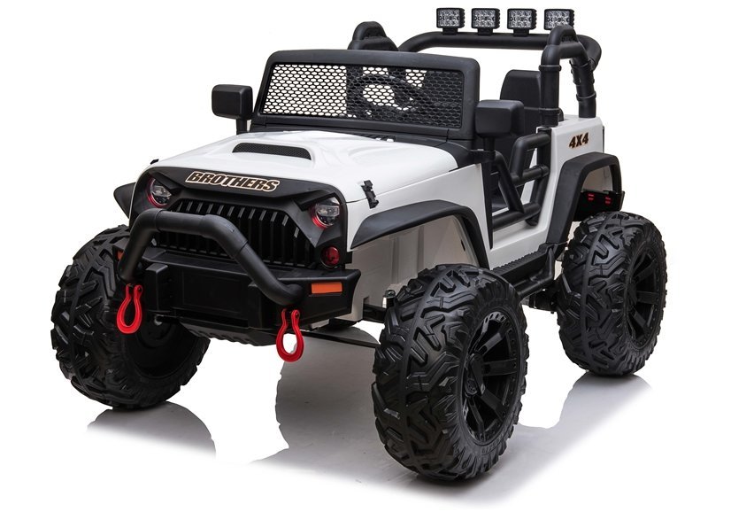 Detské elektrické autíčko jeep Brothers biele