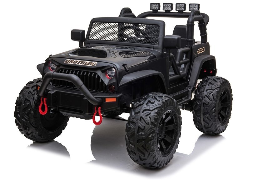 Elektrické autíčko jeep Brothers lakované čierne