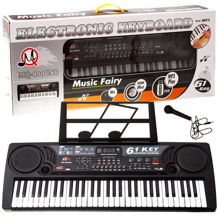 mamido Veľké keyboardové orgány MQ-809 USB s mikrofónom IN0029