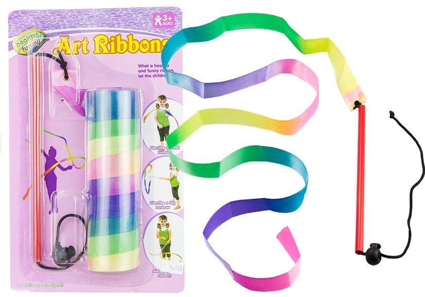 mamido Farebné stuhy pre umeleckú gymnastiku a tanec 121 cm