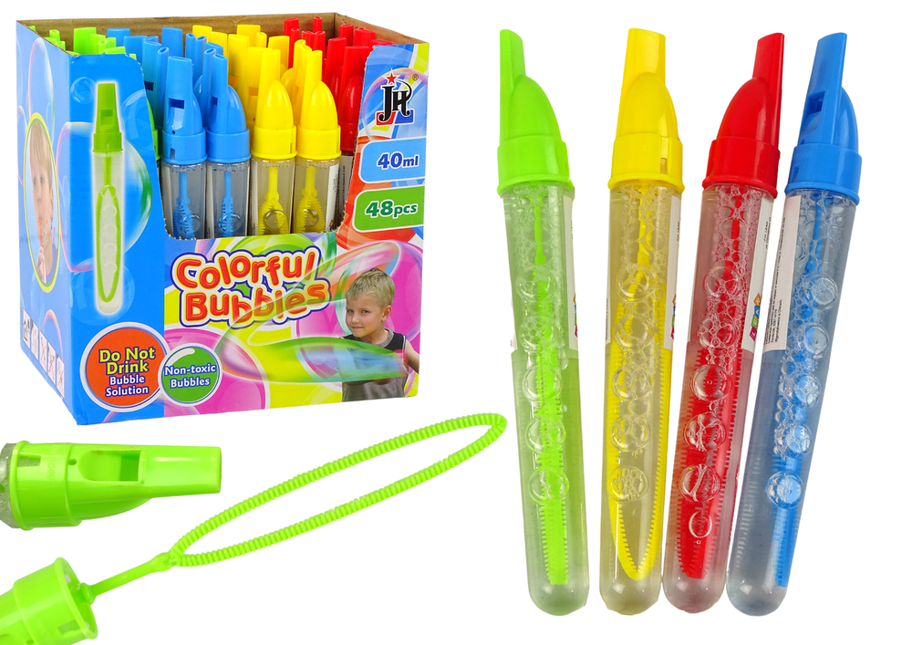 E-shop Bubliny s píšťalkou 4 farby 40 ml 19 cm