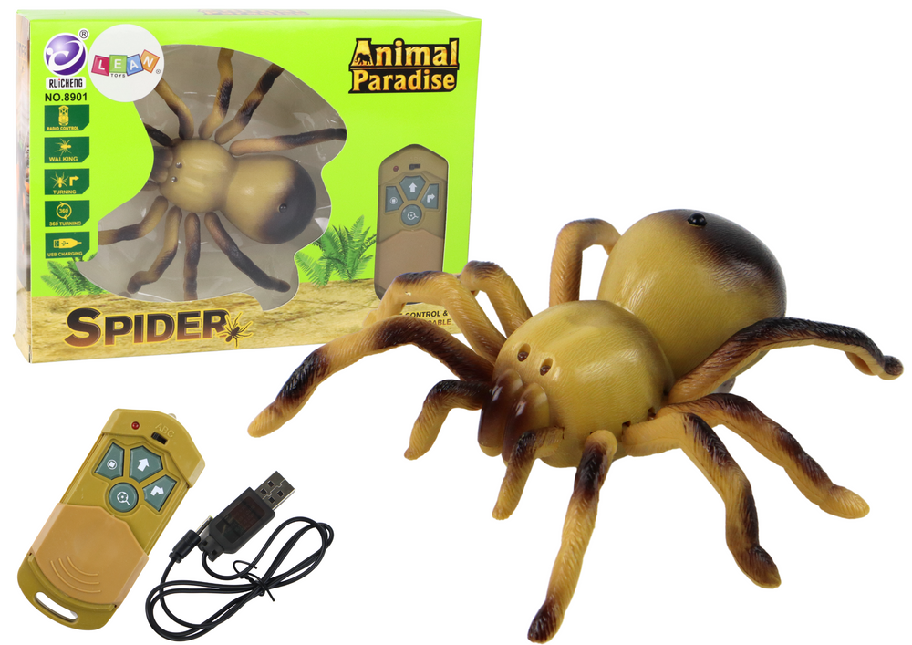 mamido Diaľkovo ovládaný pavúk Tarantula s ovládačom RC žltý