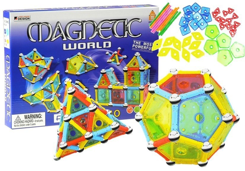 mamido Magnetická stavebnica Magnetic World 110 dielov