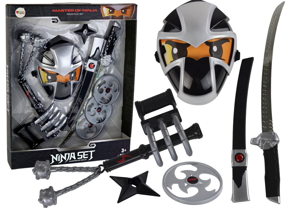 mamido Ninja Bojový Set - Meč, Maska, Shuriken, Disky, Pazúry, Náramky