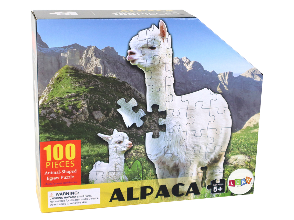 mamido Puzzle 100 dielov Motív bielej alpaky Zvieratá