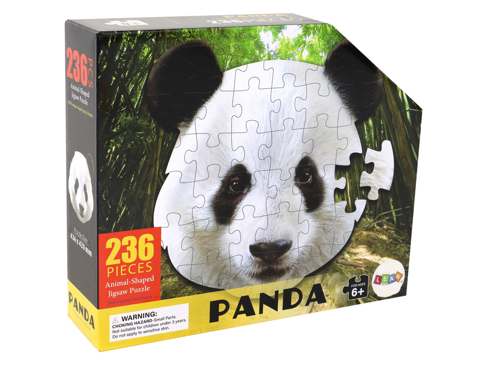 E-shop Puzzle 236 dielov Tvar Hlavy Pandy Zvieratá