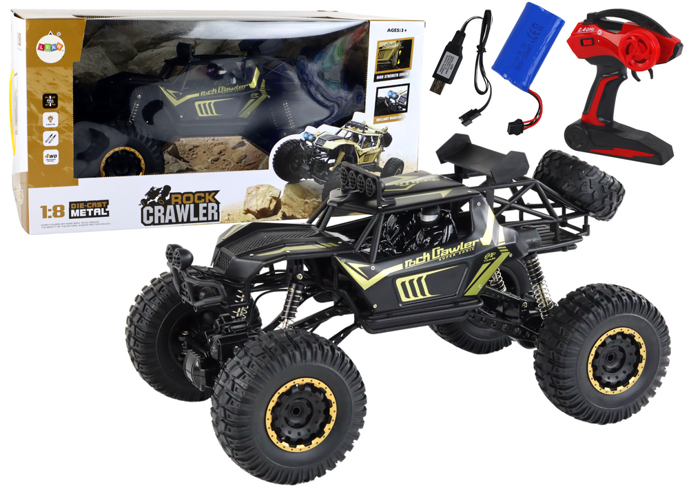mamido Veľké diaľkovo ovládané auto v mierke 1:8 s ovládaním 2.4G čierne