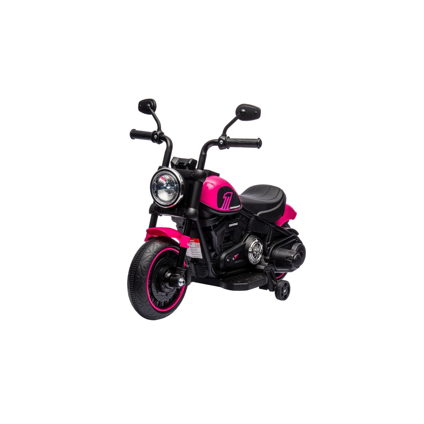 mamido Detská elektrická motorka Chopper Faster ružová