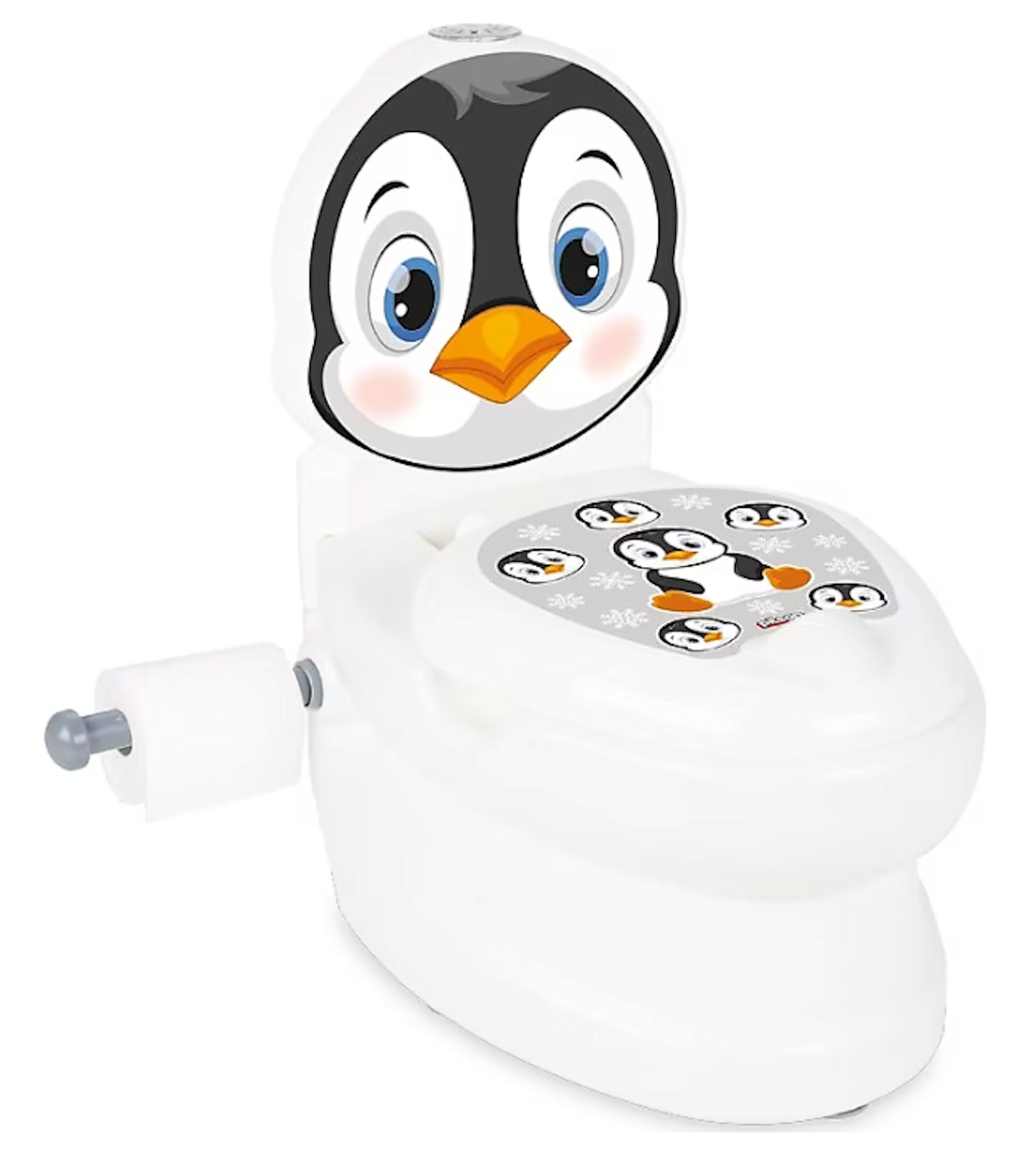 mamido Interaktívny nočník pinguin, biely, pre deti