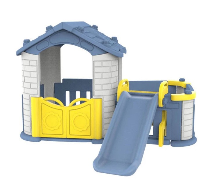 mamido Detský záhradný domček 3v1 s modrou strechou