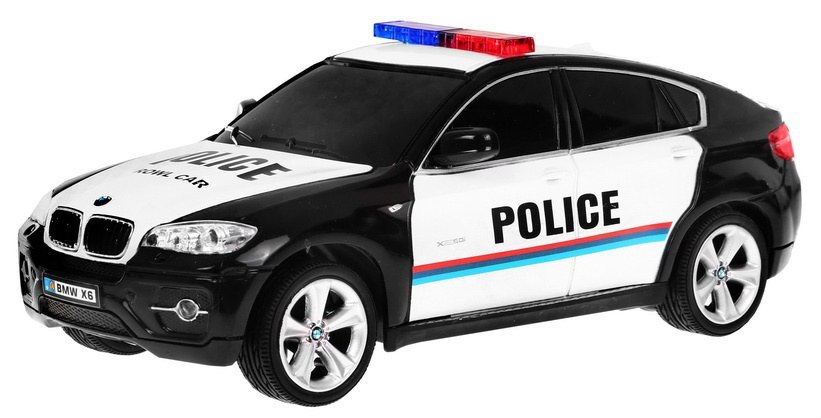 Mamido Mamido Policajné autíčko na diaľkové ovládanie R / C BMW X6 1:24 Farba: Čierna