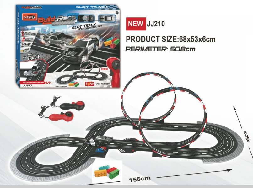 Autodráha 1:43 s Narážacími Autami a Blokmi