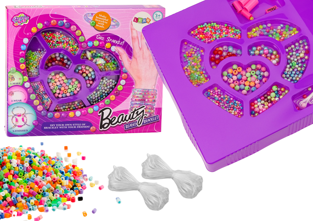 mamido Farebné korálky na výrobu náramkov DIY kreatívna sada