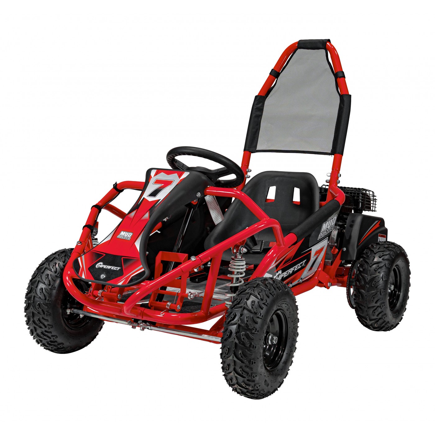 Detská benzínová motokára MUD MONSTER červená