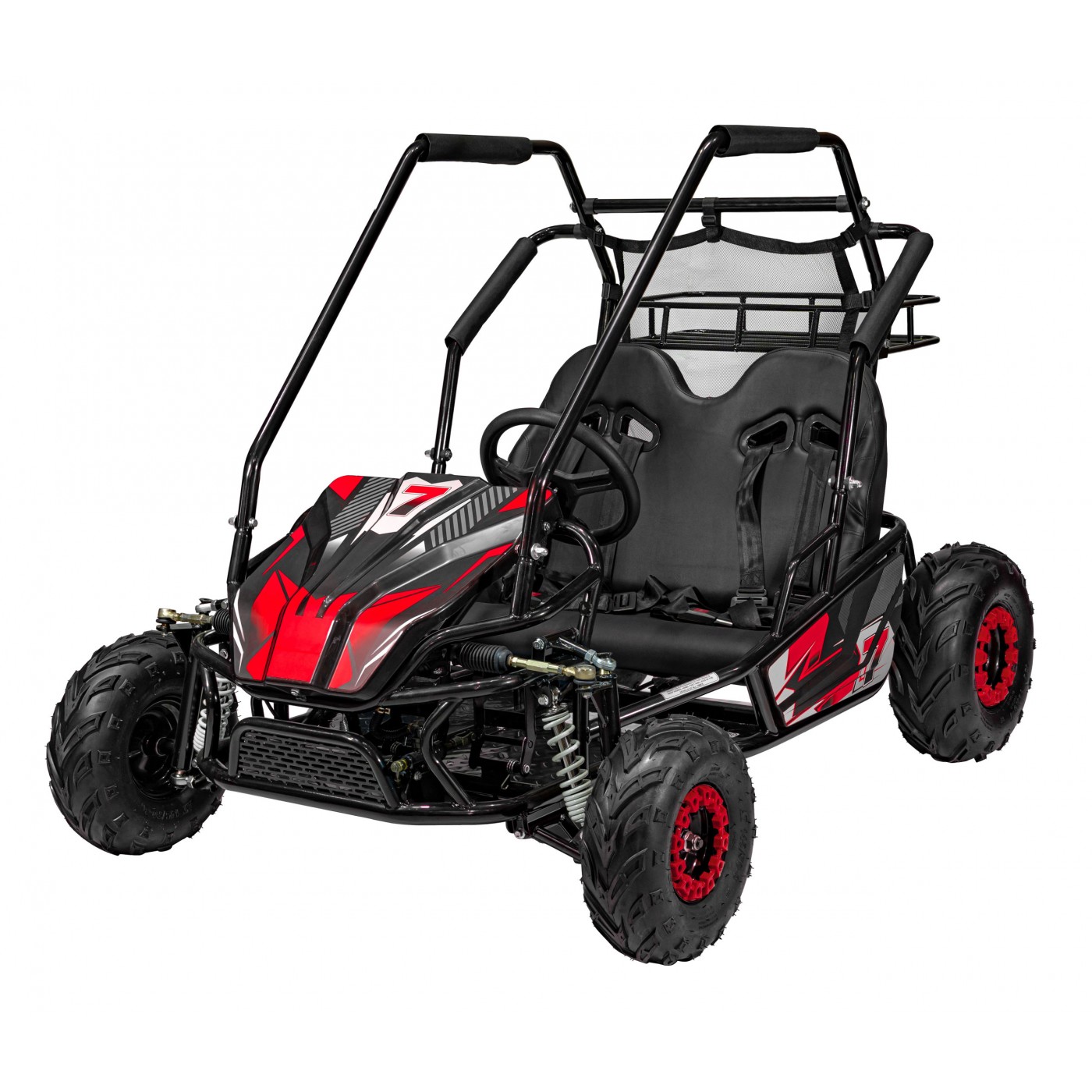 Detské benzínové autíčko Buggy LUCKY SEVEN červené