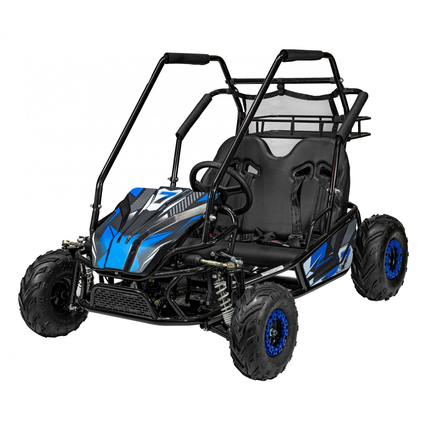 Detské benzínové autíčko Buggy LUCKY SEVEN modré