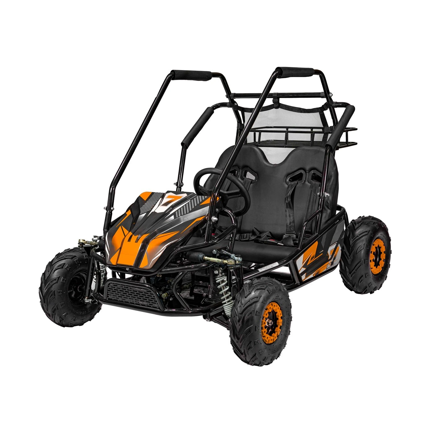 E-shop Detské benzínové autíčko Buggy LUCKY SEVEN oranžové