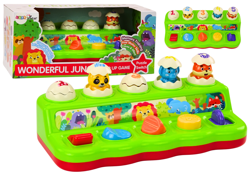 mamido Edukatívny panel pre deti so zvukmi - Vyskakujúce zvieratká