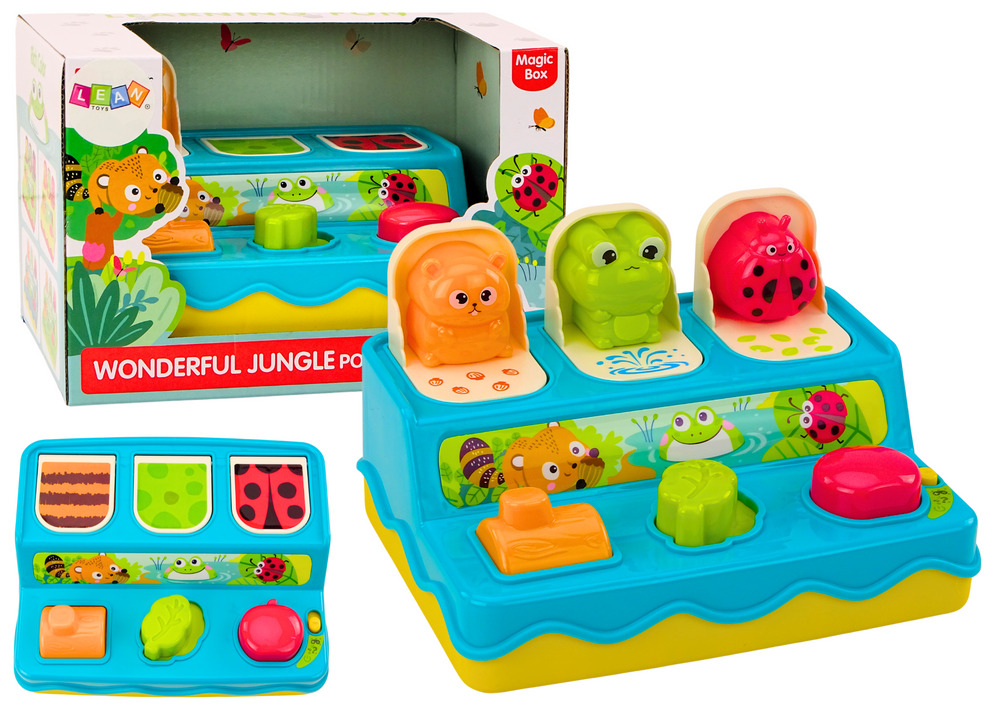 mamido Hra pre deti Vyskakujúce zvieratko Pop Up so svetlami a zvukmi