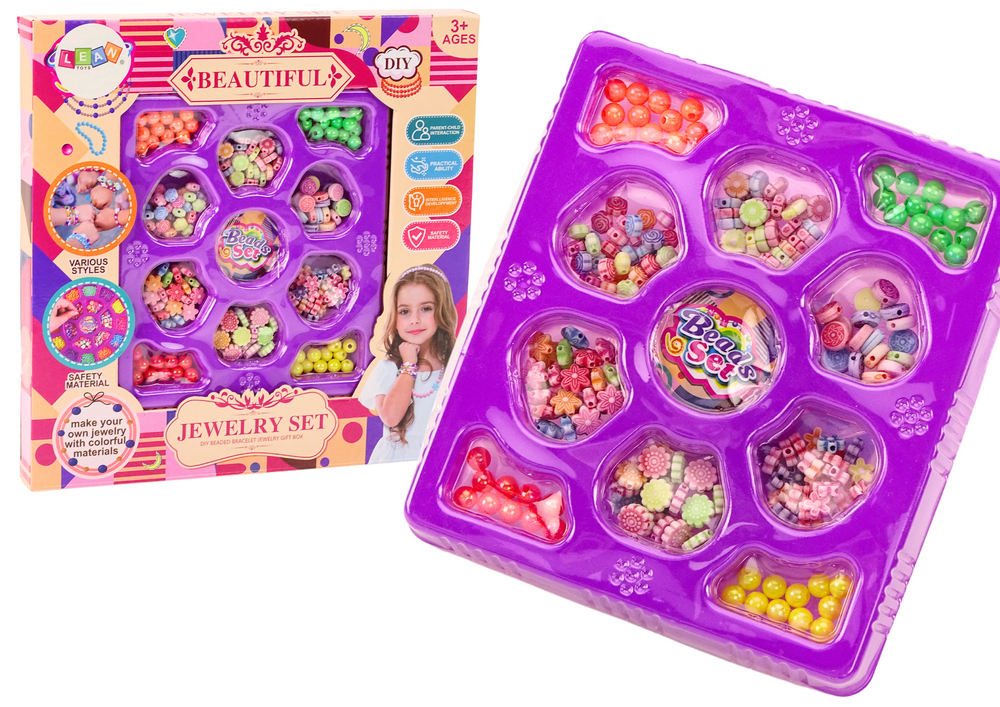 mamido Korálky na výrobu šperkov DIY kreatívna sada s kvetinovými príveskami