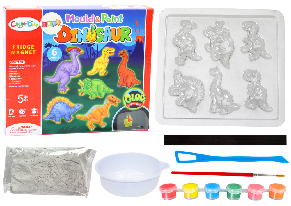 mamido Kreatívna súprava DIY Sadrové magnety Dinosaury