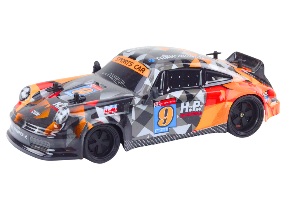 mamido RC auto na diaľkové ovládanie 1:18 s gumovými kolesami Drift oranžové