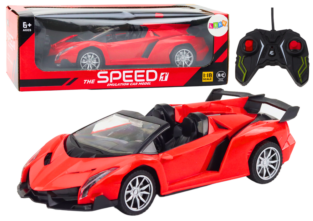 mamido RC športové auto 1:18 červené na diaľkové ovládanie