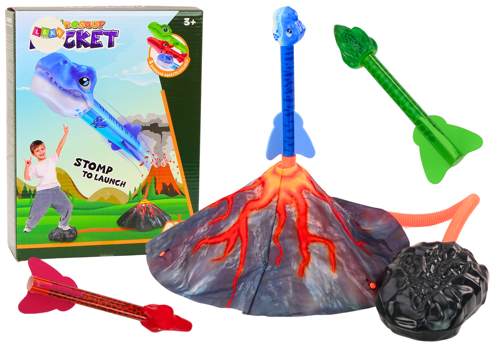 mamido Súprava na hranie s nastaviteľným odpaľovačom rakiet Dinosaury a sopka