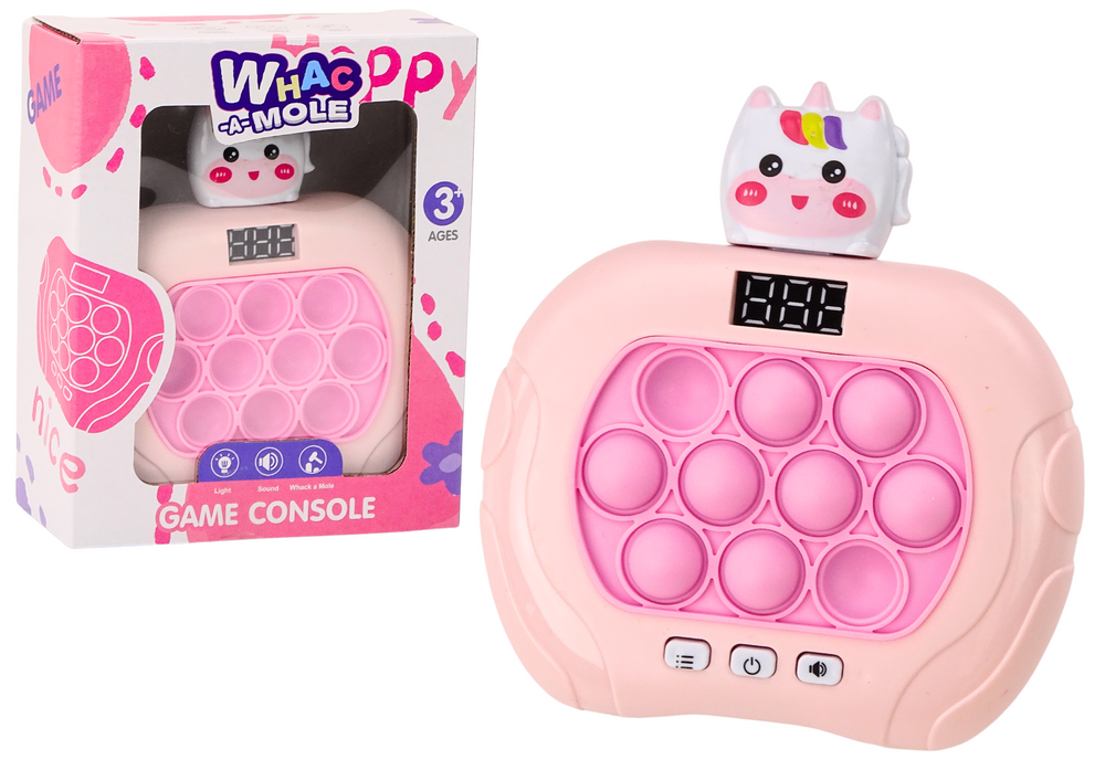 mamido Zmyslová hra Pop-It Wac-A-Mole jednorožec svetla a zvuky ružová