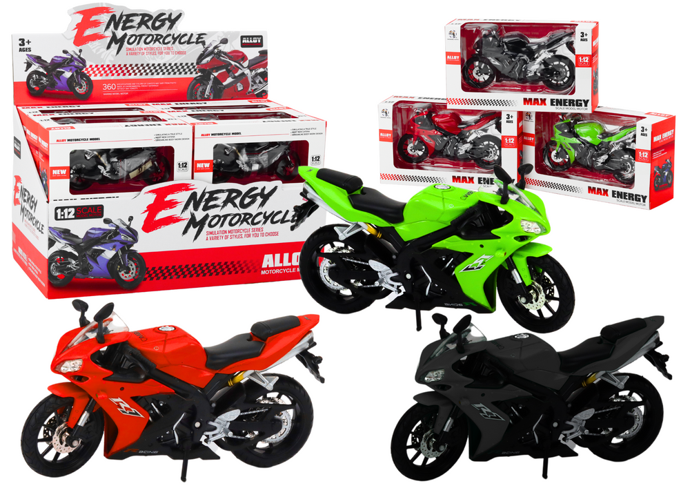mamido Športový motocykel 1:12 zberateľský model mix figúrka