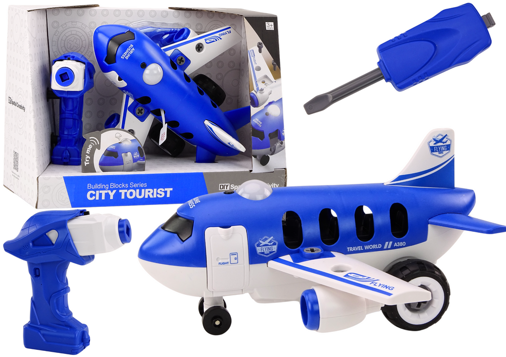 mamido Skrutkovacie lietadlo so svetlami a zvukmi DIY modré