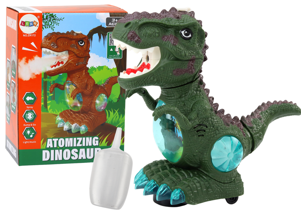 mamido Tancujúci dinosaurus s detektorom prekážok so svetlami a zvukmi zelený