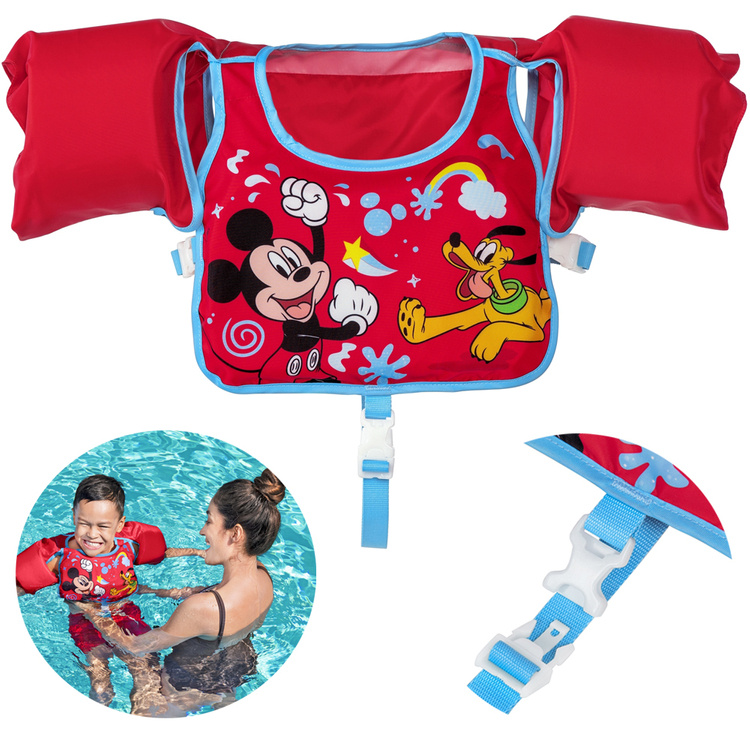 Bestway Plávacia vesta s rukávmi 3-6 rokov Mickey Mouse