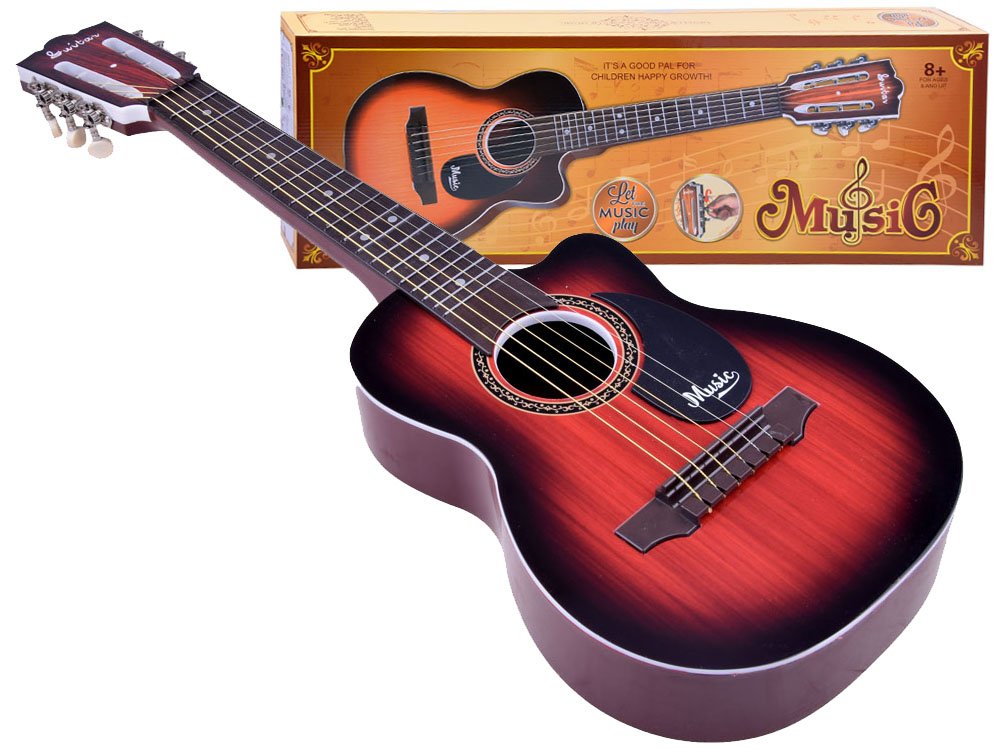 mamido Detská hračka gitara so 6 strunami čierna