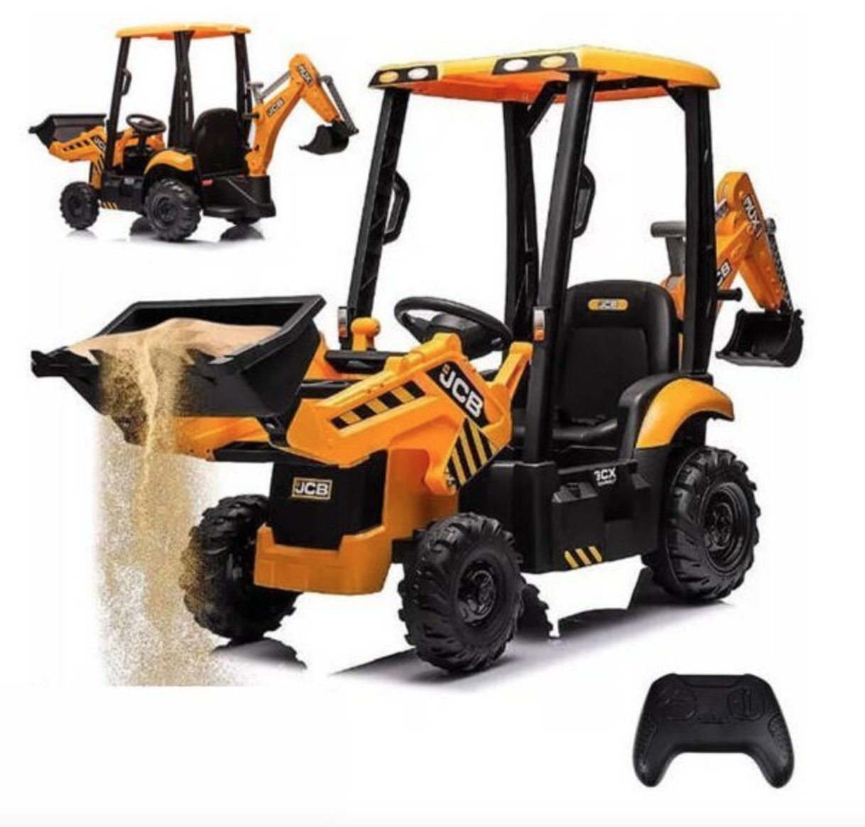 mamido Detský elektrický bager nakladač JCB 4v1