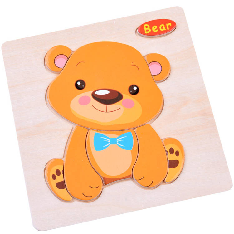 mamido Drevená skladačka zvieratká Puzzle