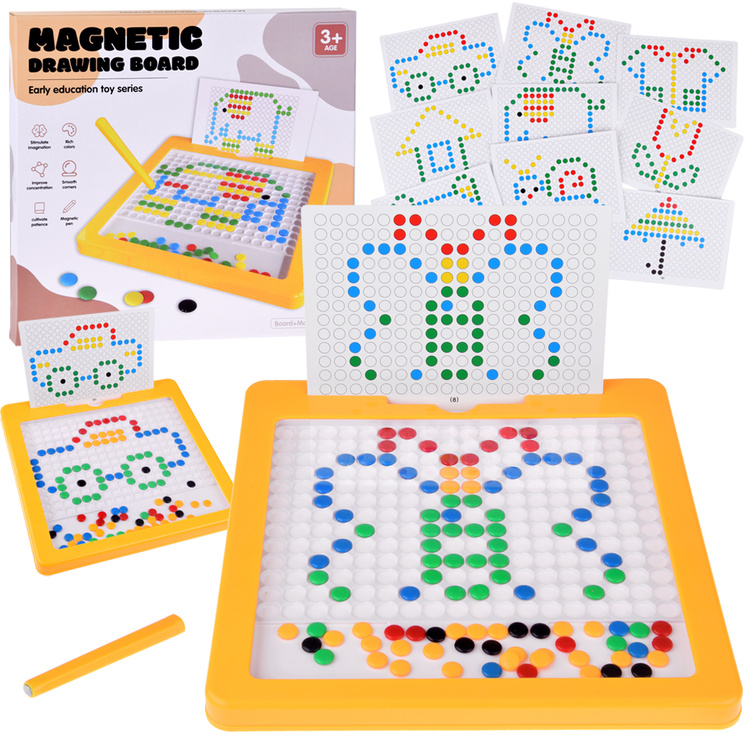 mamido Edukačná magnetická tabuľa s pripináčikmi na skladanie