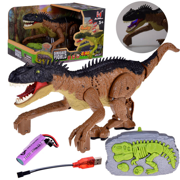 mamido Hnedý prehistorický dinosaurus na diaľkové ovládanie