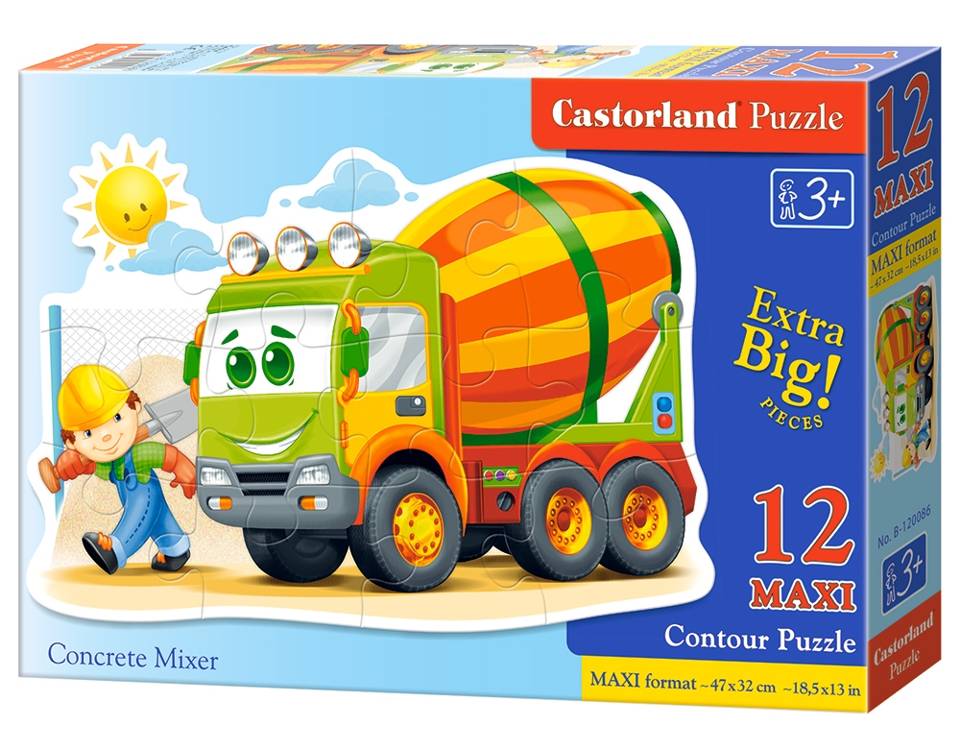 mamido Maxi puzzle 12 dielikov - mixér na betón