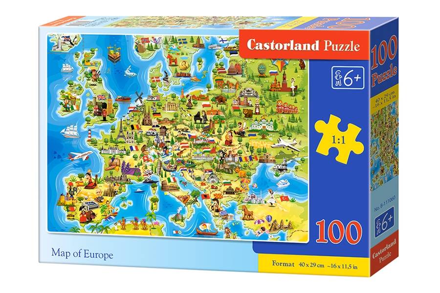 mamido Puzzle 100 dielikov Mapa Európy