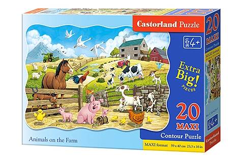 mamido Puzzle 20 dielikov MAXI Zvieratá na farme