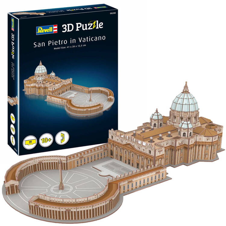 mamido Revell 3D puzzle Bazilika svätého Petra Vatikán 68 dielikov
